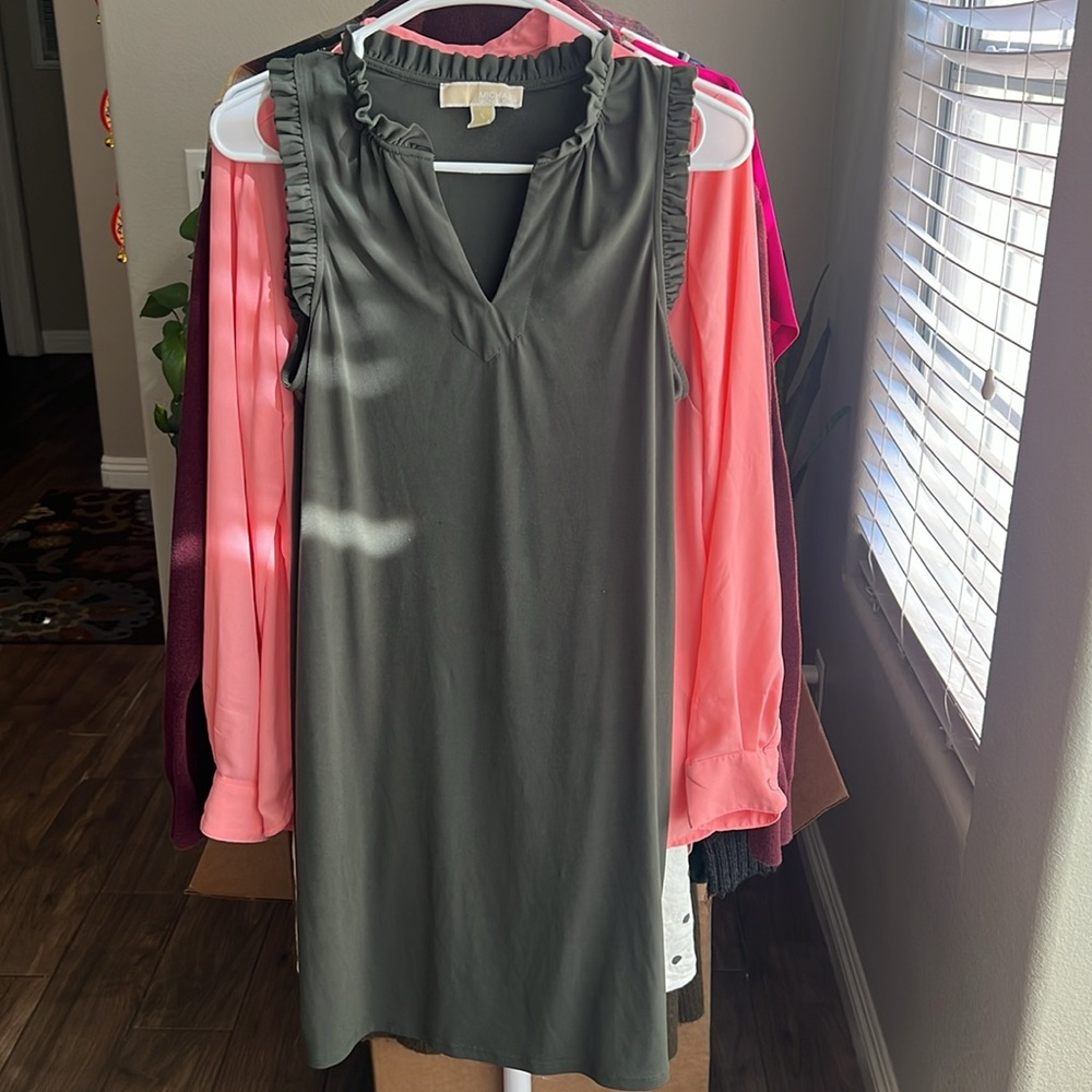 michael kors olive green dress Wedding suit